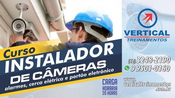 Curso de Instalação de Câmeras, Alarmes, Cerca Elétrica, Portão Eletrônico e Interfone.
